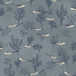 Moda To the Sea, Whales, Blue Fabric