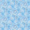 Picture of wintry windy swirls on blue fabric