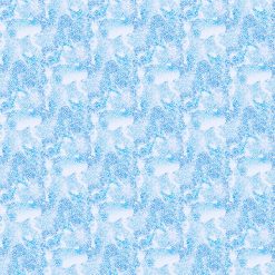 Picture of splashes of snowballs on light blue fabric