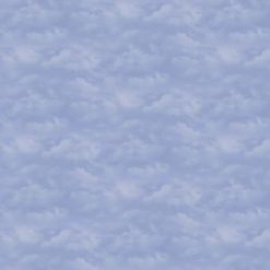 Picture of clouds on French blue fabric