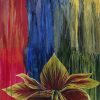 City Flower Exchange, Amaryllis Color Wash, Northcott Panel