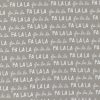Picture of Christmas spirit words and letters on dove gray fabric