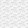 White fabric with pencil sketches of mountains