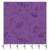 Picture of flowers on purple tone on tone fabric