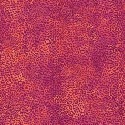 Picture of cheetah fabric on punch colored background, metallic