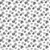 Picture of small black flowers on white background fabric
