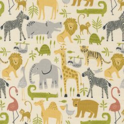 Picture of animals on cream fabric