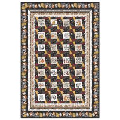 Picture of Spinning Frames quilt pattern featuring Whiskers and Wine fabric collection by Northcott