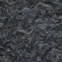 Midas Touch wave texture black fabric