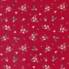 Picture of daisy flowers on bright red background fabric