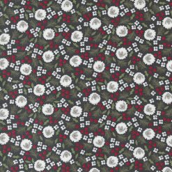 Corey Yoder's fabulous Christmas line of fabric featuring small white floral sheep