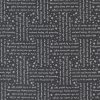 Westword leading, still proceeding, Christmas song words on black background fabric