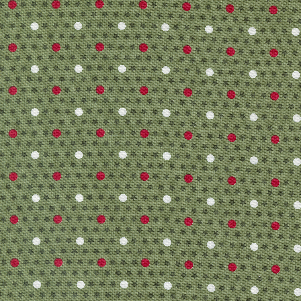 Starberry Polka Dots and Stars, Green, Moda Fabric 29186 13 Starberry Polka Dots and Stars, Green, Moda Fabric