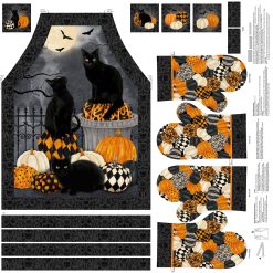 Hallow's Eve Apron and Oven Mitt Panel