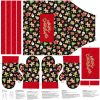 Sugar Coated Christmas apron panel with oven mitts