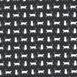 White Cats on a blackground, Moda Midnight Magic 2