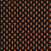 Candy corn on black background fabric, Midnight Magic 2, Moda