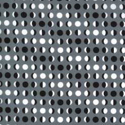 Midnight Magic Geometric circles on gray background, Moda