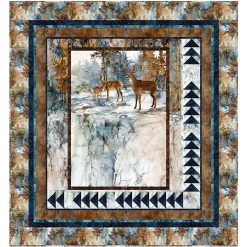 Goose Chase Quilt Kit Featuring Highland View Fabrics by Northcott, Finishes 67" x 72"
