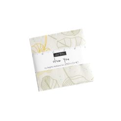 Olive and muted green, yellow and cream fabrics