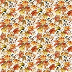 Autumn Breeze, Birds Turqoise Multi, Northcott DP28057-62