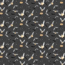Halloween Parade Bats, Dark Gray, Clothworks Y4114-7