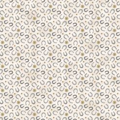 Horseshoes on cream fabric
