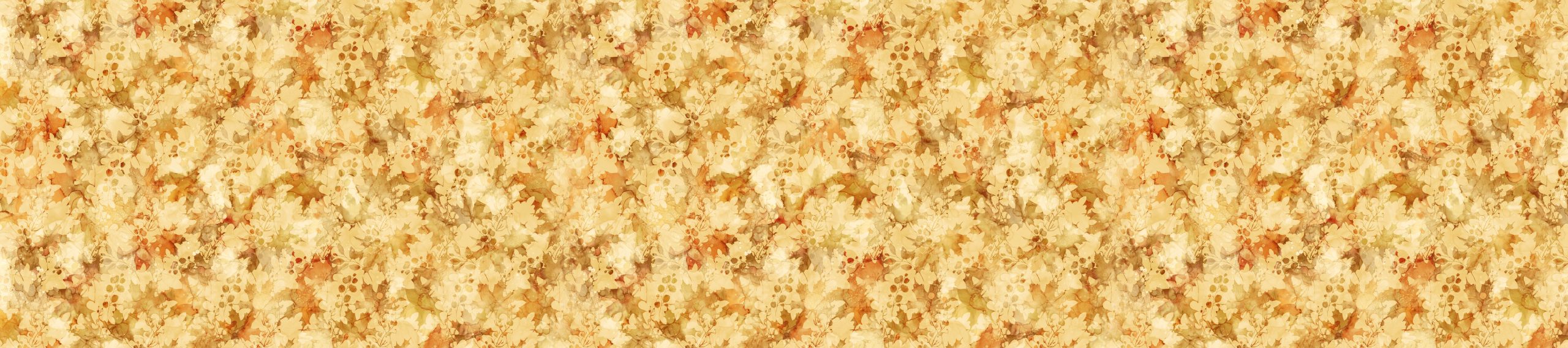 Autumn Breeze 108" Wide Fall Leaves in yellow, umber and ochre on 108" wide fabric.