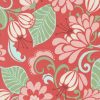 Moda Tango Collection – Sarabande in Tangerine (27330-12) quilting fabric with bold floral design in orange, pink, cream, and green.