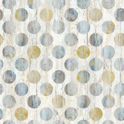 Northcott Pedigree Big Dots White Multi DP28027-10 – digitally printed quilting fabric with oversized dots in turquoise, ochre, gray, and beige on ivory.