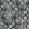 Northcott Pedigree Big Dots Charcoal Multi DP28027-98 – digitally printed quilting fabric with painterly oversized dots in charcoal, gold, ivory, and blue.