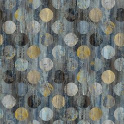 Northcott Pedigree Big Dots Charcoal Multi DP28027-98 – digitally printed quilting fabric with painterly oversized dots in charcoal, gold, ivory, and blue.