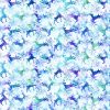 Watercolor reindeer fabric from Northcott’s Midwinter Magic collection featuring multicolor stags and snowflakes on a snowy white background.