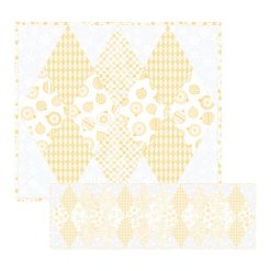 Golden Yule Pattern, Table Runner and Placements