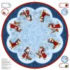 Northcott St. Nicholas Christmas tree skirt or table topper fabric panel, circular 43 x 43 inches with Santa Claus and snowy woodland design