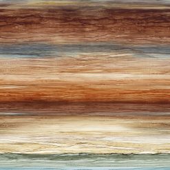 Fox Den ombre stripe fabric by Northcott in wood grain effect, brown to blue gradient.