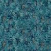Fox Den foliage tonal blender by Northcott in teal and blue.
