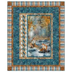 First Light Quilt Kit, Featuring Fox Den Fabrics by Northcott, Finishes 56" x 68"