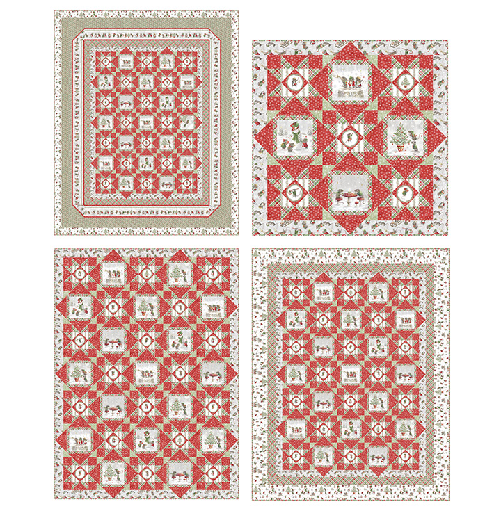Twinkle Throw Size Quilt Kit The Twinkle Quilt Kit, Featuring The Christmas Mouse fabric colllection by Northcott