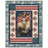 “Land of Liberty Quilt Kit – patriotic red white blue quilt featuring Declaration of Independence panel, eagle, flags, stars – America 250 fabric by Northcott – finished size 60×76 – Lightning Bugs Quilt Studio”
