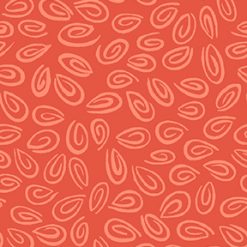 Clothworks Susybee Basics Swirls Fabric in Coral – tone-on-tone quilting cotton