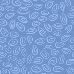 Clothworks Susybee Basics Swirls Fabric – tone-on-tone blue quilting cotton with swirl design